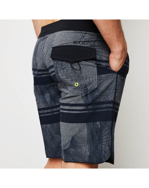 Grau/schwarze Racetracks Badeshorts