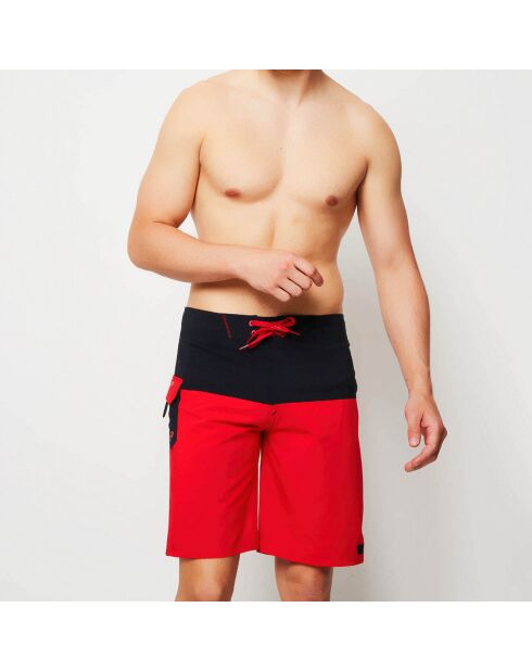 Pantalones cortos de baño Road Block negro/rojo