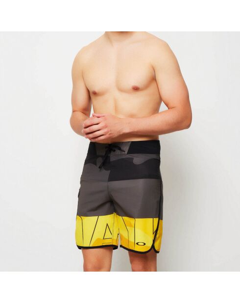 Grau/gelbe Badeshorts