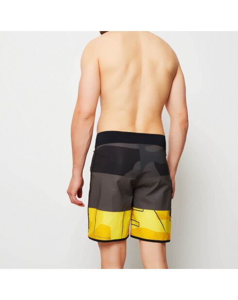 Grau/gelbe Badeshorts