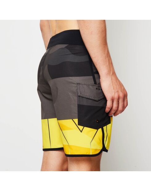 Grau/gelbe Badeshorts