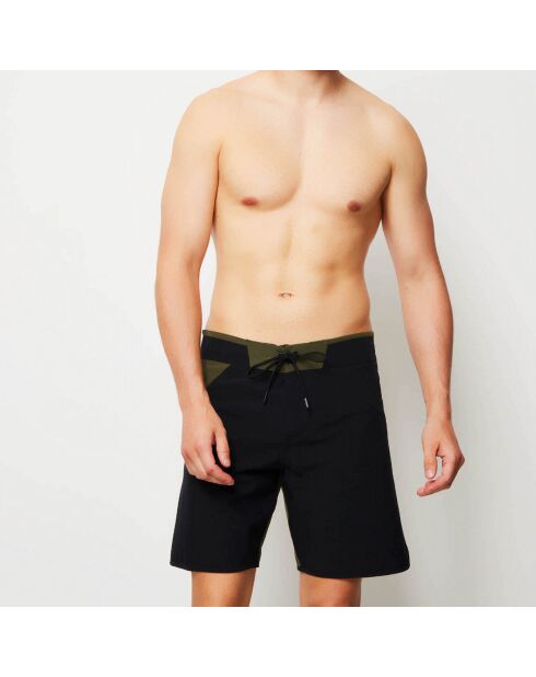 Pantalones cortos de baño flotantes negro/caqui