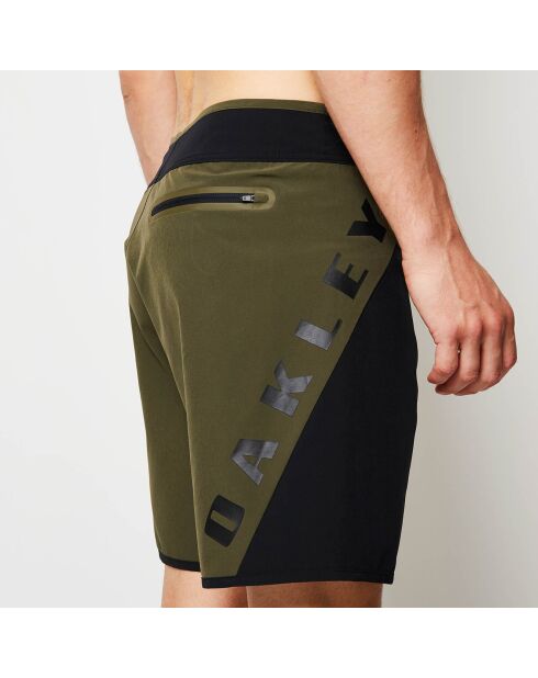 Pantalones cortos de baño flotantes negro/caqui