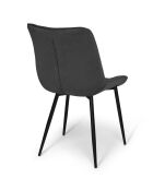 2 Chaises Melinda gris foncé - 46x62.5x84 cm