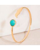 Jonc Pedrosa doré/turquoise