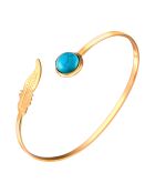 Jonc Pedrosa doré/turquoise