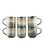 6 Mugs Genesis bleu/gris kaki - 40 cl