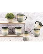 6 Mugs Genesis bleu/gris kaki - 40 cl
