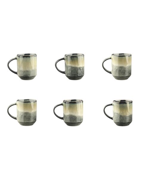 6 Mugs Genesis bleu/gris kaki - 40 cl