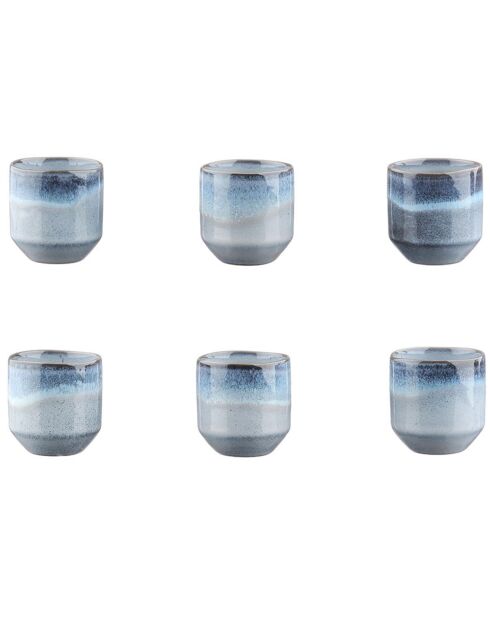 6 Tasses Genesis bleus - 15 cl