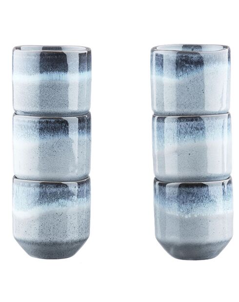 6 Tasses Genesis bleus - 15 cl