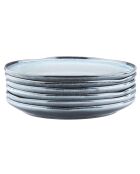 6 Assiettes Genesis bleues - D.27 cm