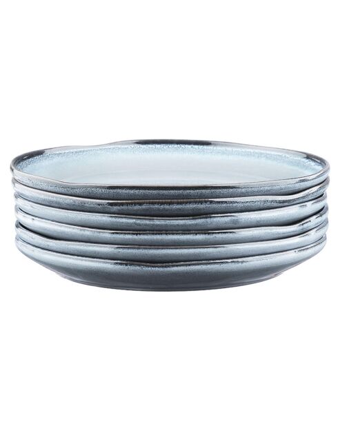 6 Assiettes Genesis bleues - D.27 cm