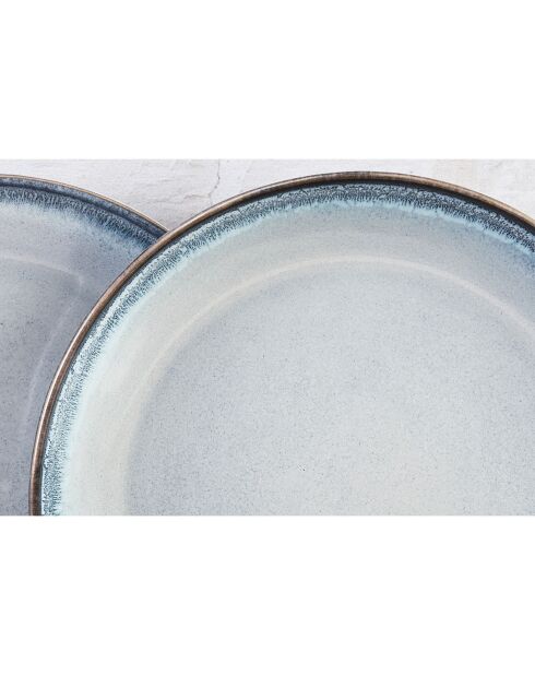 6 Assiettes Genesis bleues - D.27 cm