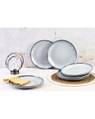 6 Assiettes Genesis bleues - D.27 cm