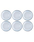 6 Assiettes Genesis bleues - D.27 cm