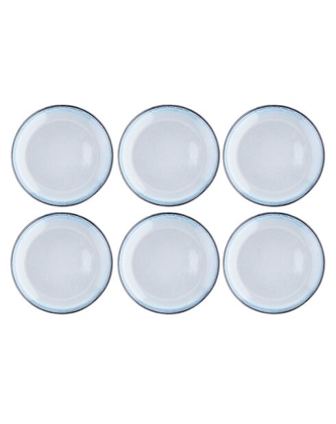 6 Assiettes Genesis bleues - D.27 cm
