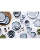 6 Assiettes Genesis bleues - D.27 cm