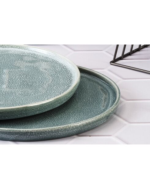 6 Assiettes Magma bleues - D.27 cm