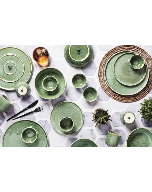 6 Mugs en Grès Magma verts - 20 cl