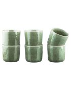 6 Mugs en Grès Magma verts - 20 cl