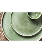 6 Assiettes en Grès Magma vertes - D.20 cm