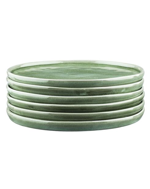 6 Assiettes Magma vertes - D.27 cm