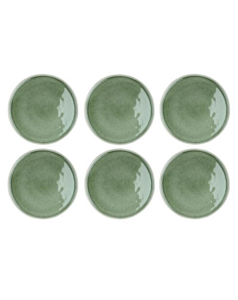 6 Assiettes Magma vertes - D.27 cm