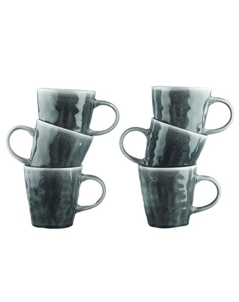 6 Mugs Moon bleu nuit - 40 cl