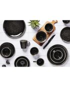6 Bols Moon noirs - D.11.5 cm