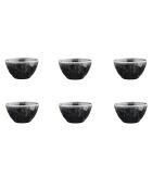 6 Bols Moon noirs - D.11.5 cm