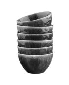 6 Bols Moon noirs - D.11.5 cm