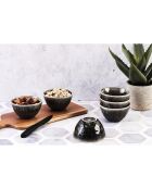 6 Bols Moon noirs - D.11.5 cm
