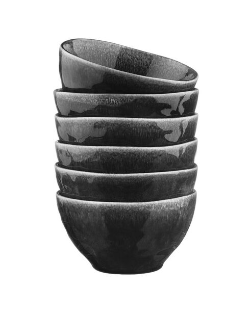 6 Bols Moon noirs - D.14.5 cm
