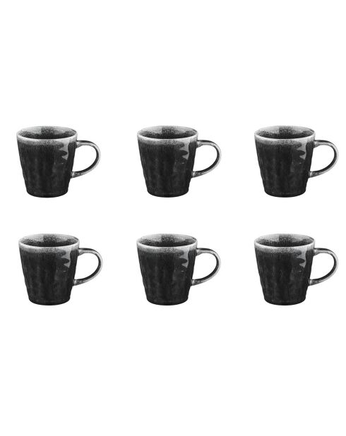 6 Mugs Moon noirs - 40 cl