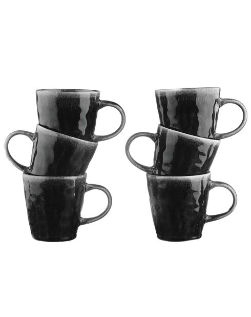 6 Mugs Moon noirs - 40 cl