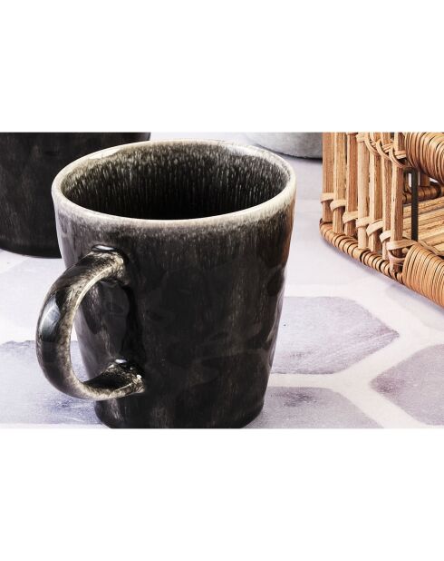 6 Mugs Moon noirs - 40 cl