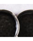 6 Assiettes Moon noires - D.21 cm