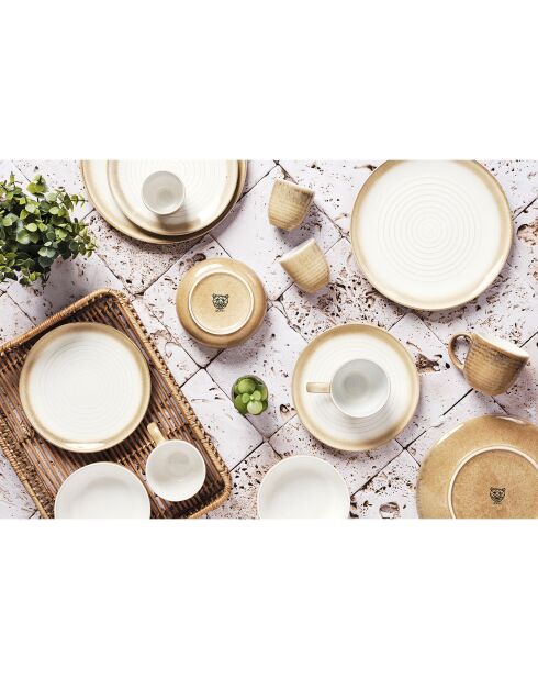 6 Mugs Cosmos beige/blanc nacré - 30 cl