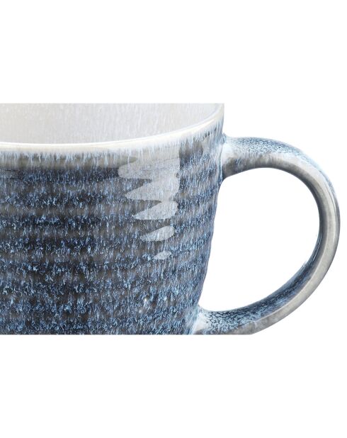 6 Mugs Cosmos bleu/blanc nacré - 30 cl
