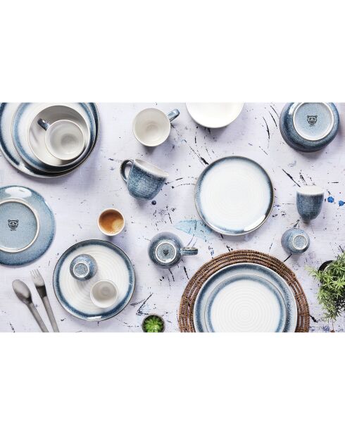 6 Mugs Cosmos bleu/blanc nacré - 30 cl