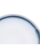 6 Assiettes Cosmos bleu/blanc nacré - D.27 cm