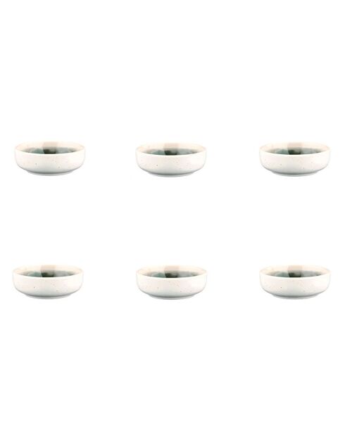 6 Bols Oxygen gris/vert bouteille/beige - D.9 cm