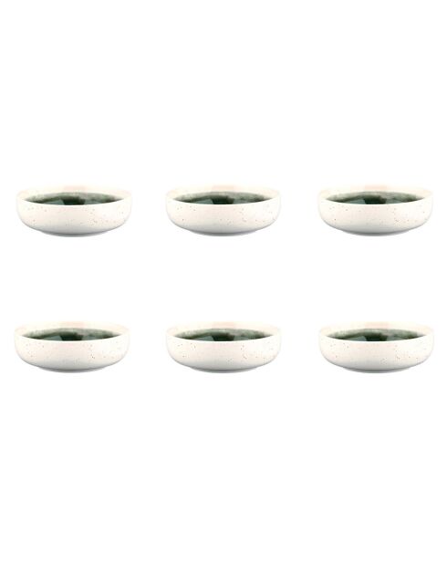 6 Bols Oxygen gris/vert bouteille/beige - D.13 cm