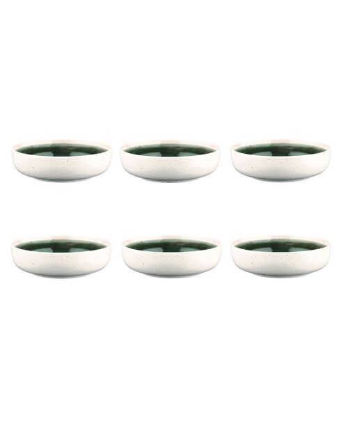 6 Bols Oxygen gris/vert bouteille/beige - D.17.5 cm