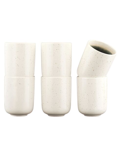 6 Mugs Oxygen gris/vert bouteille/beige - 30 cl