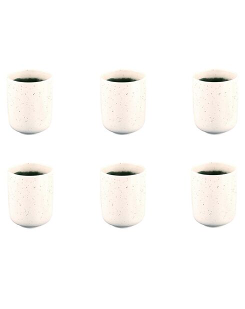 6 Mugs Oxygen gris/vert bouteille/beige - 30 cl