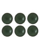 6 Assiettes Oxygen gris/vert bouteille/beige - D.27 cm