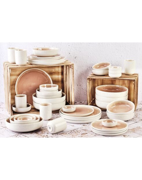 Service Complet Oxygen rose poudre/beige - 42 pièces