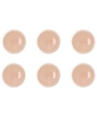 6 Assiettes Oxygen rose poudre/beige - D.21.5 cm